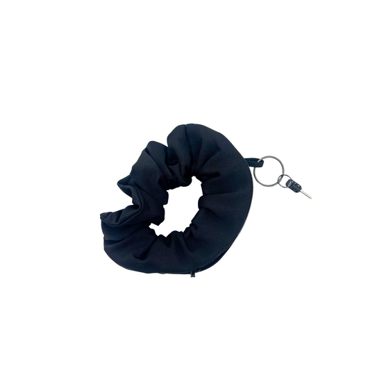 Safety Stash hidden pocket hair tie with stun pin